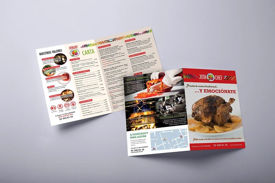 Diseño de díptico publicitario